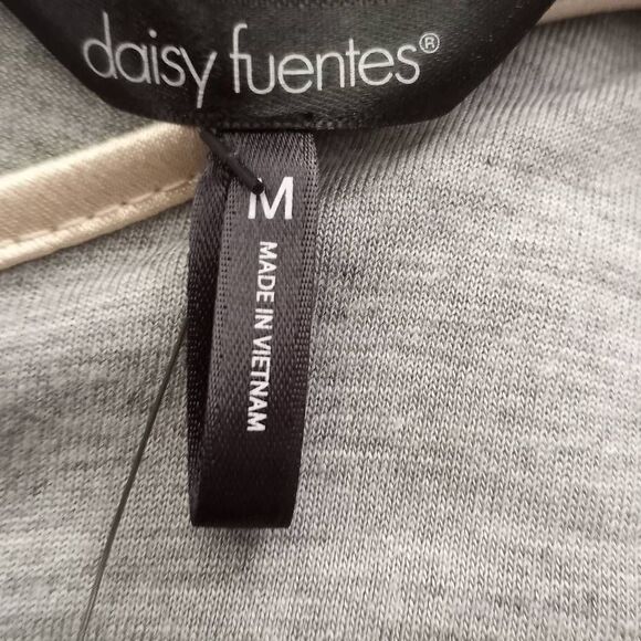 DAISY FUENTES GRAY & METALLIC GOLD TOP SZ.M NWT - Picture 4 of 8